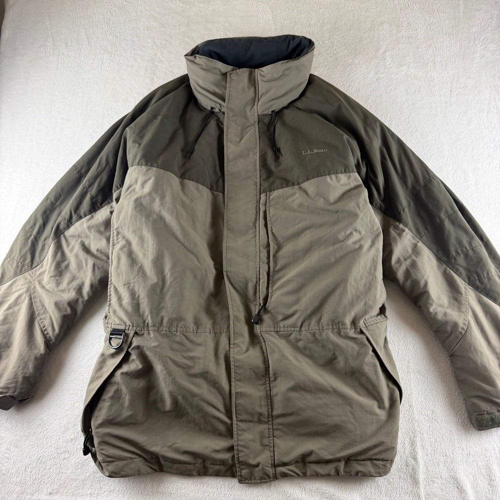 L.L. Bean Outdoors Parka Jacket Insulated Green Mens XL Vintage Winter Coat